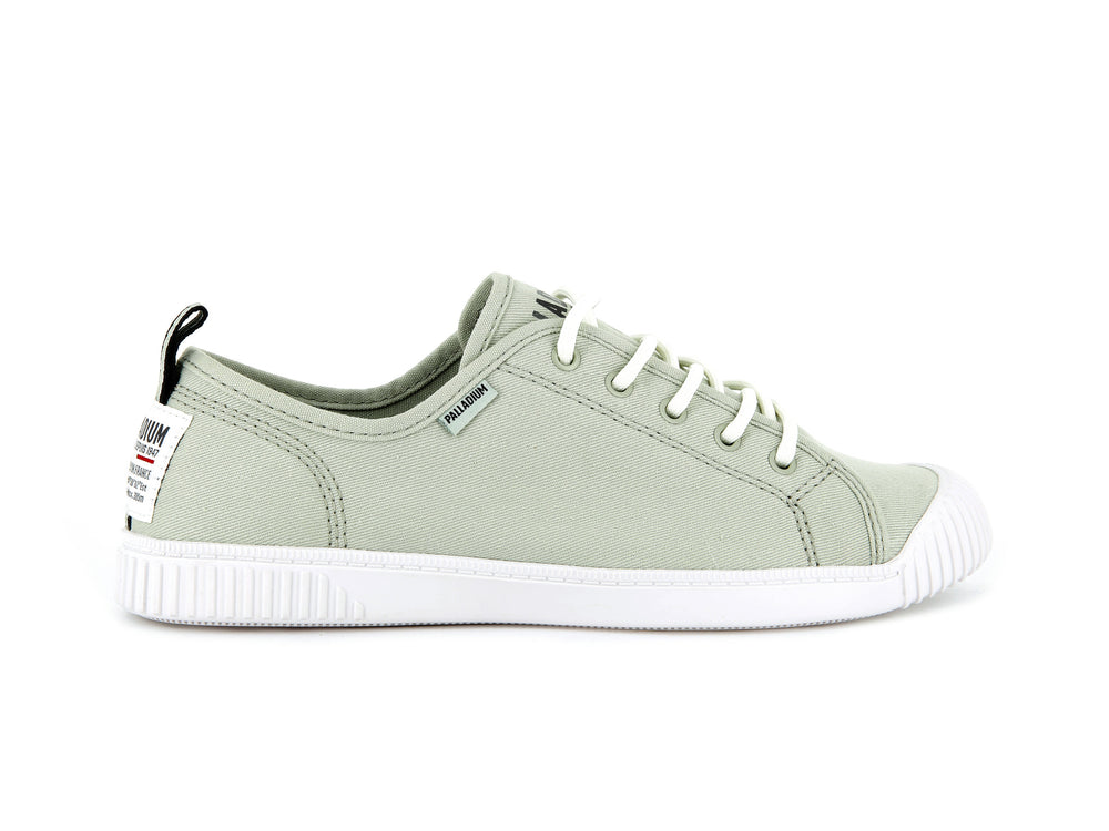 Zapatillas Palladium EASY LACE CANVAS Mujer Verde Oliva | Costa Rica-20871